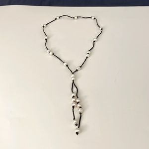 Classic Knotted Baroque Pearl Tassel Necklace